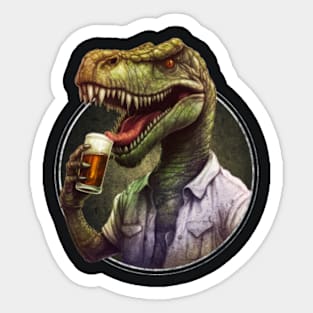 Drink with T-Rex Sticker